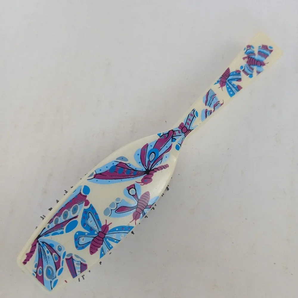 Spornette Style 1000 Butterfly Design Hair Brush Vintage